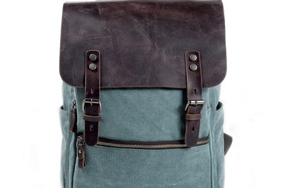 Casual large capacity waxed canvas backpack (5)