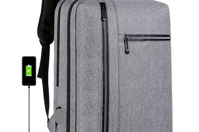 Multi compartment business backpack with USB (6)